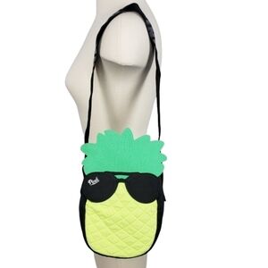 PINK Pineapple Cooler Lunch Bag Tote Victorias Secret Yellow Green Black Soft